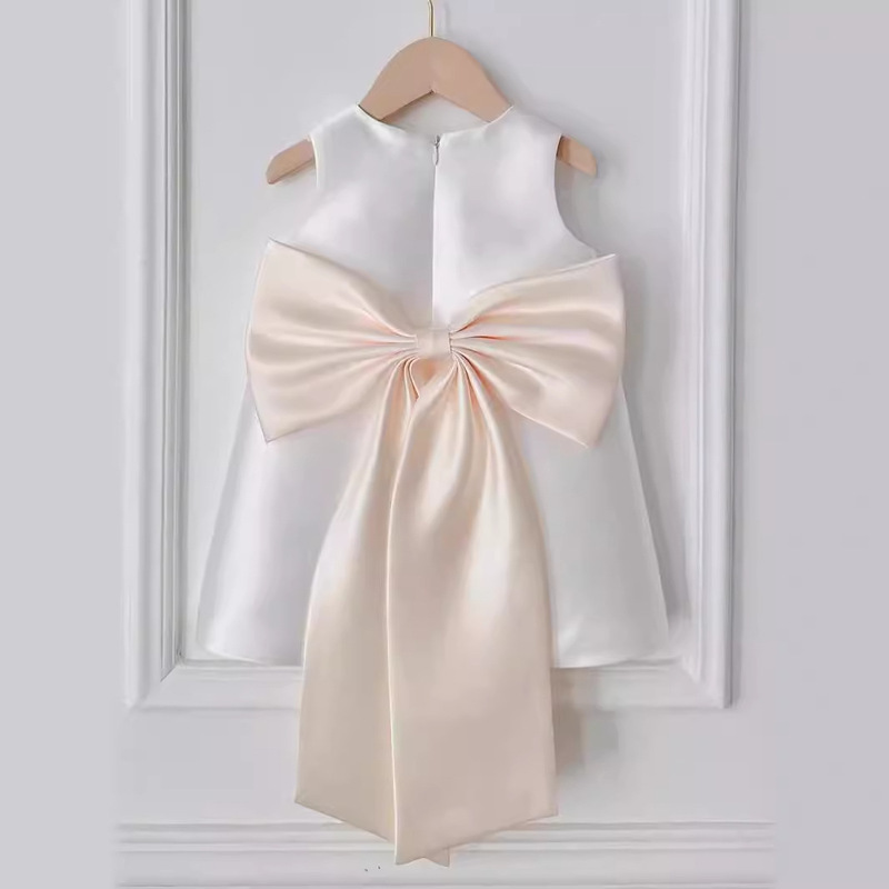 Baby Clothing High End - 女の子のための台形の弓のドレス,韓国の王女のドレス,誕生日パーティー,ハイエンド,1歳
