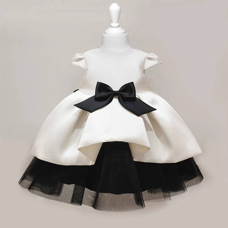 Baby Clothing Dresser - 2026 韓国女の赤ちゃん最初の誕生日ドレスサテンチュチュプリンセスガウンお祝いパーティー衣装子供ページェントフォーマル衣装