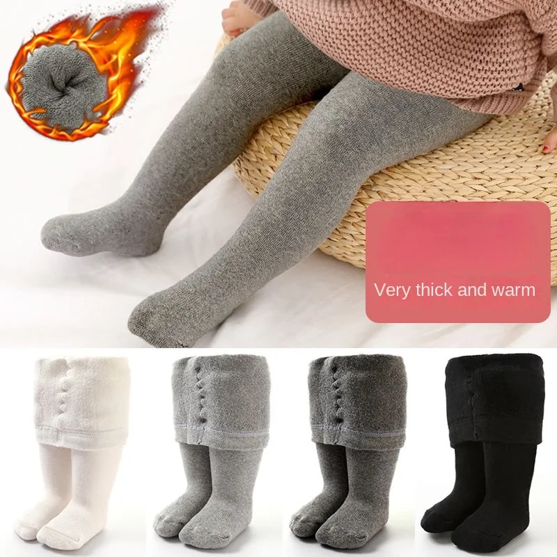Baby Clothing Dividers - ベビータイツ冬秋無地ソフト綿厚く暖かい女の赤ちゃんタイツ新生児幼児タイトな少年少女ストッキング服