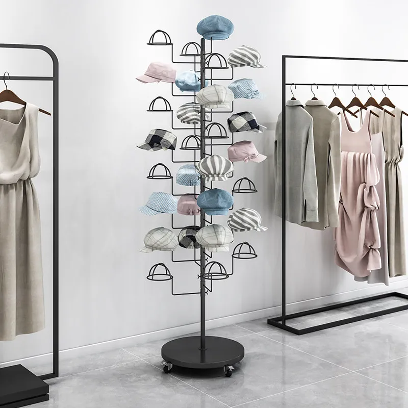 Baby Clothing Hanging Rack - 帽子陳列スタンド 床から天井までの婦人服 子供服・母子用品収納 帽子掛け 吊り下げ式帽子ホルダー 多層式