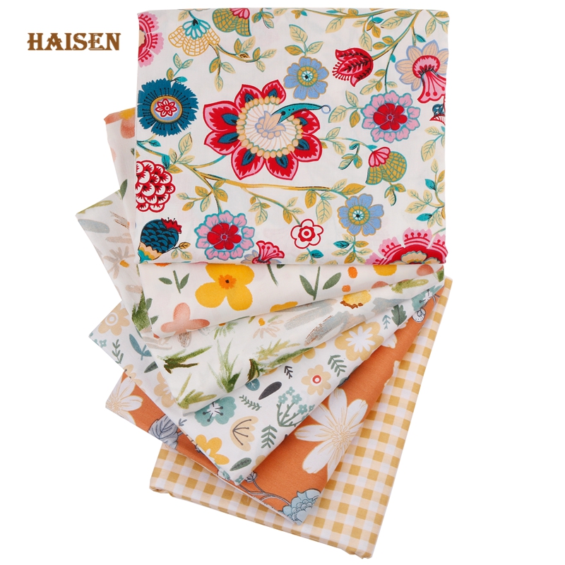 Baby Clothing Organic - 6 個 40 × 50 センチメートルコットンツイルパッチワーク生地プレカット布、フラワーシリーズベビー
