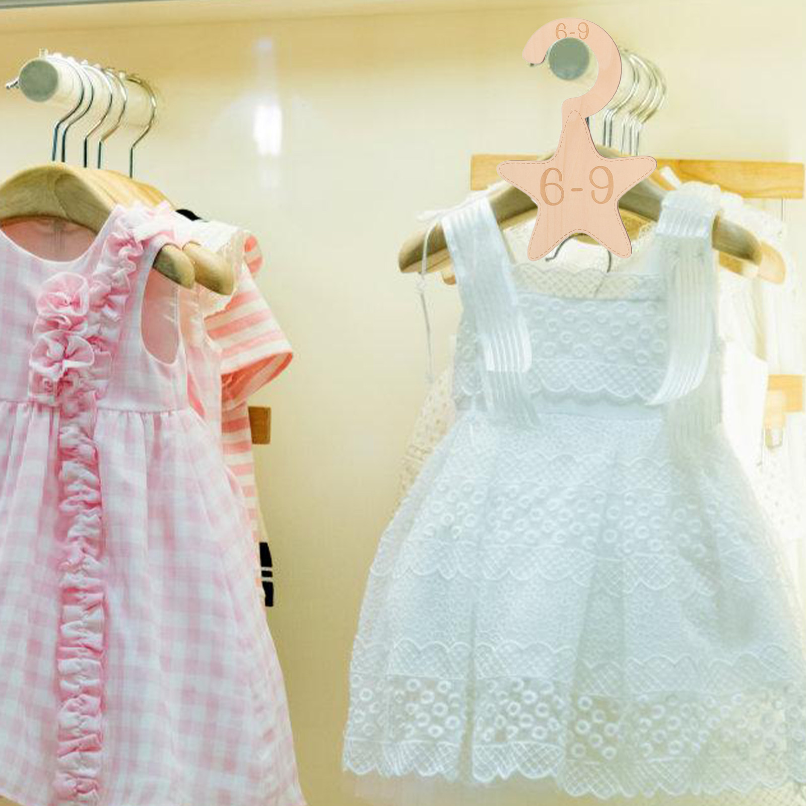 7個入りベビー服クローゼット仕切り木製サイズディバイダー、子 - Baby Clothing Dividers のレビューと価格