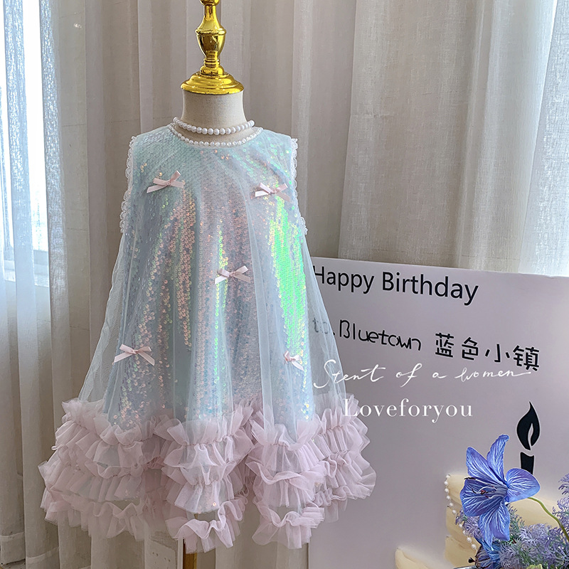 女の子ドレス夏の新しい子供蝶スパンコールベストドレスハイエン - Baby Clothing High End のレビューと価格