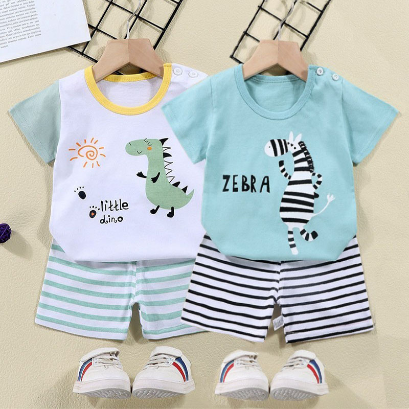 綿 Tシャツ + ショーツ 2 ピーストラックスーツセット子 - Baby Clothing Dividers のレビューと価格