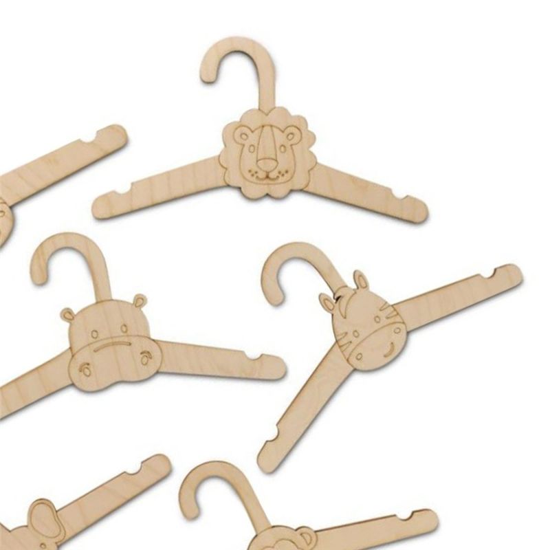 ABJI-20PCS かわいい木製ハンガー 壁掛けコートラッ - Baby Clothing Hanging Rack のレビューと価格