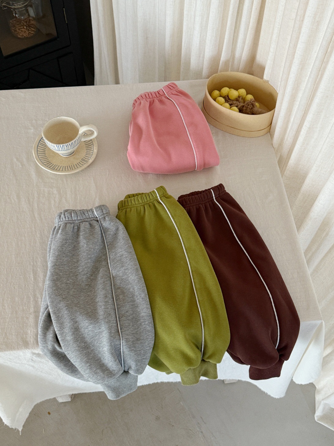 裏起毛厚手女の子用フリーススウェットパンツ無地キッズ男の子用 - Baby Clothing Dividers のレビューと価格