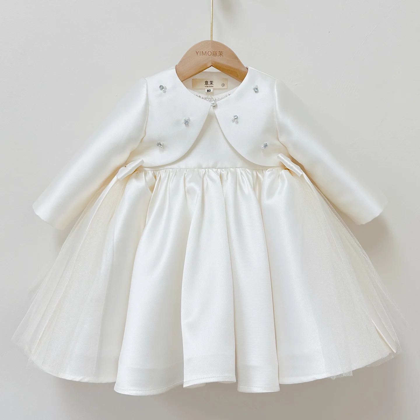 女の赤ちゃんプリンセスドレス誕生日パーティー固体ノースリーブ - Baby Clothing High End のレビューと価格