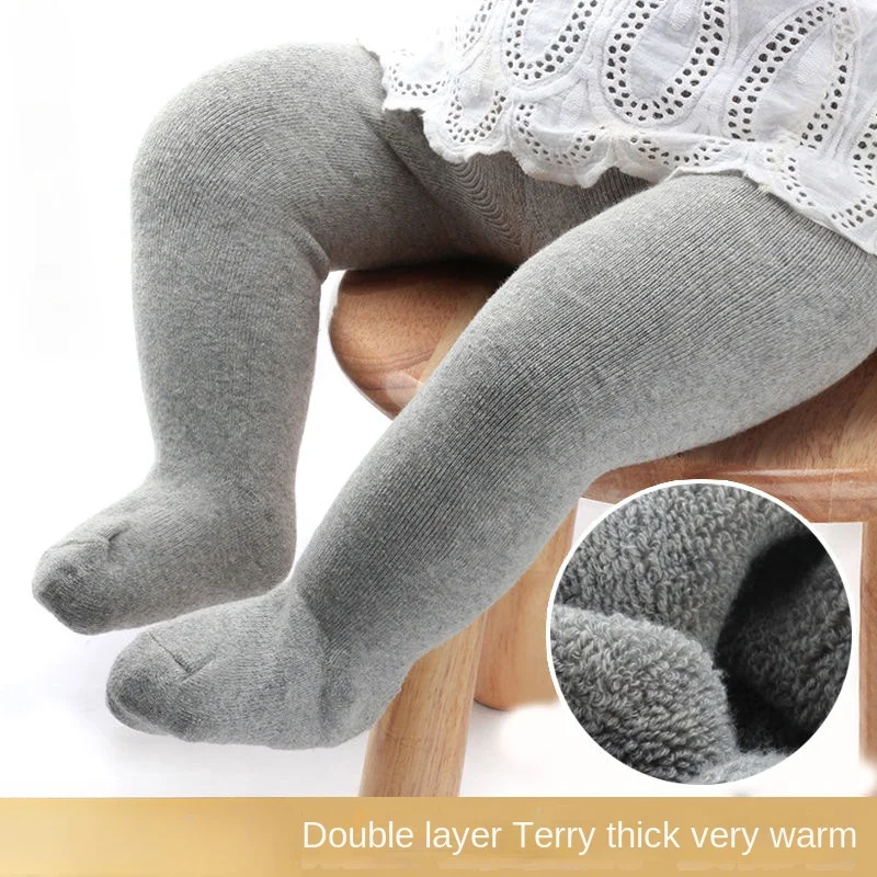 ベビータイツ冬秋無地ソフト綿厚く暖かい女の赤ちゃんタイツ新生 - Baby Clothing Dividers のレビューと価格