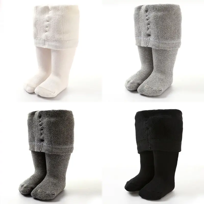 ベビータイツ冬秋無地ソフト綿厚く暖かい女の赤ちゃんタイツ新生 - Baby Clothing Dividers のレビューと価格