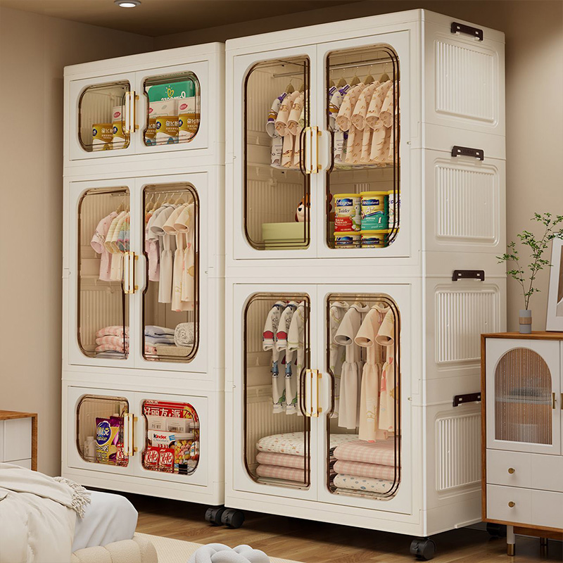 カラフルな折りたたみ式子供用ワードローブ – 大容量ベビー服 - Baby Clothing Dresser のレビューと価格