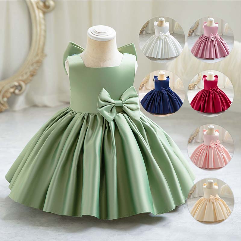 小さな女の子のための大きな弓のパーティードレス,プリンセスの - Baby Clothing Dresser のレビューと価格