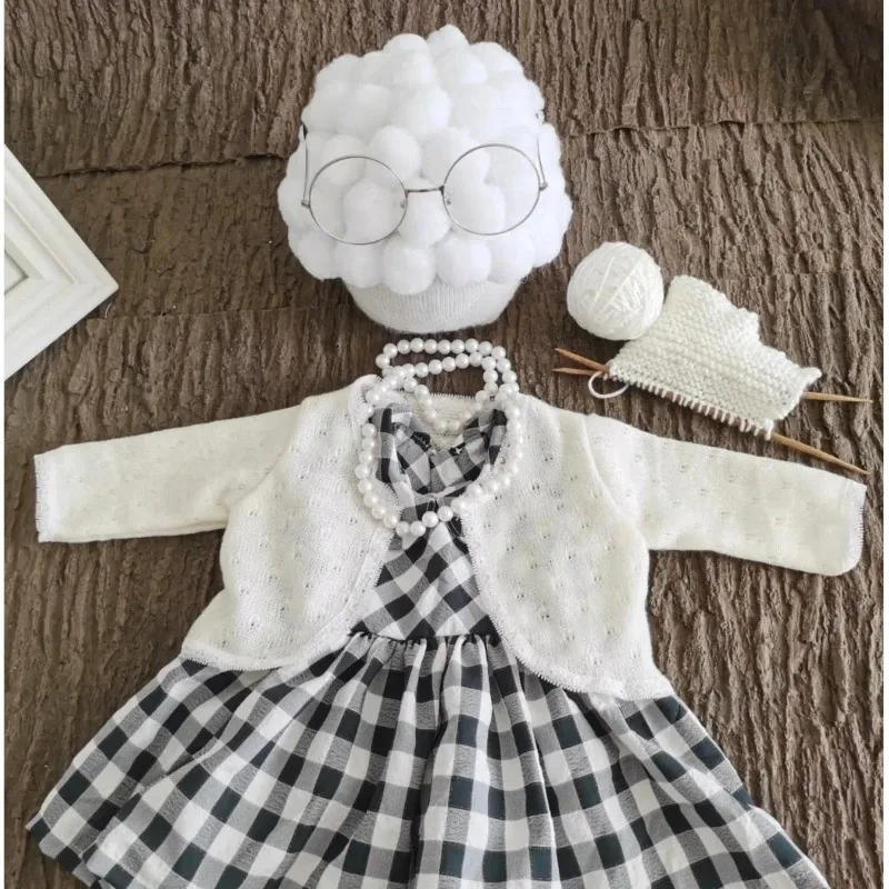 新生児写真撮影小道具女の赤ちゃんおばあちゃん衣装男の子おじい - Baby Clothing Dividers のレビューと価格