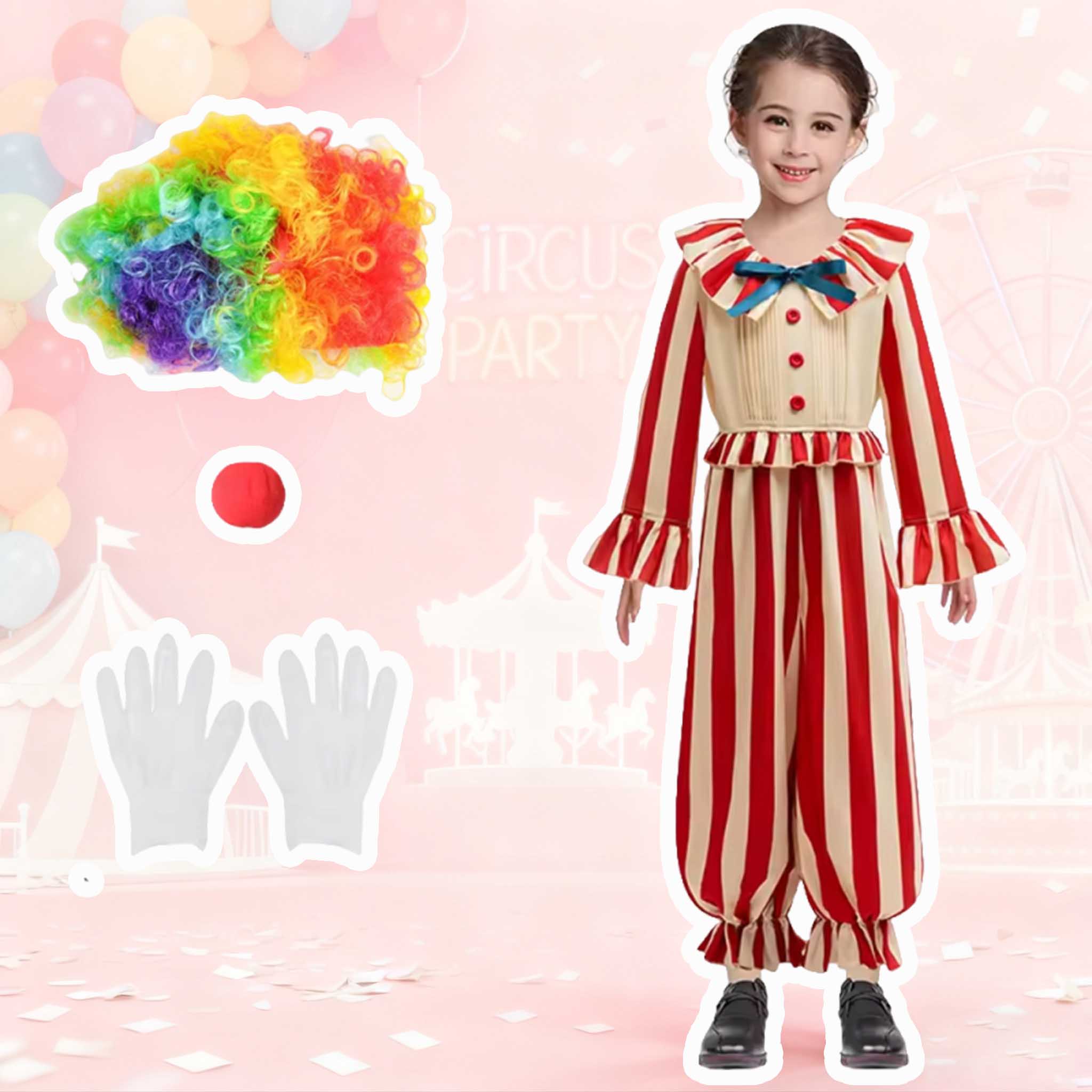 ハロウィンピエロ衣装ベビーガールズボーイズコスプレハロウィン - Baby Clothing Usa のレビューと価格